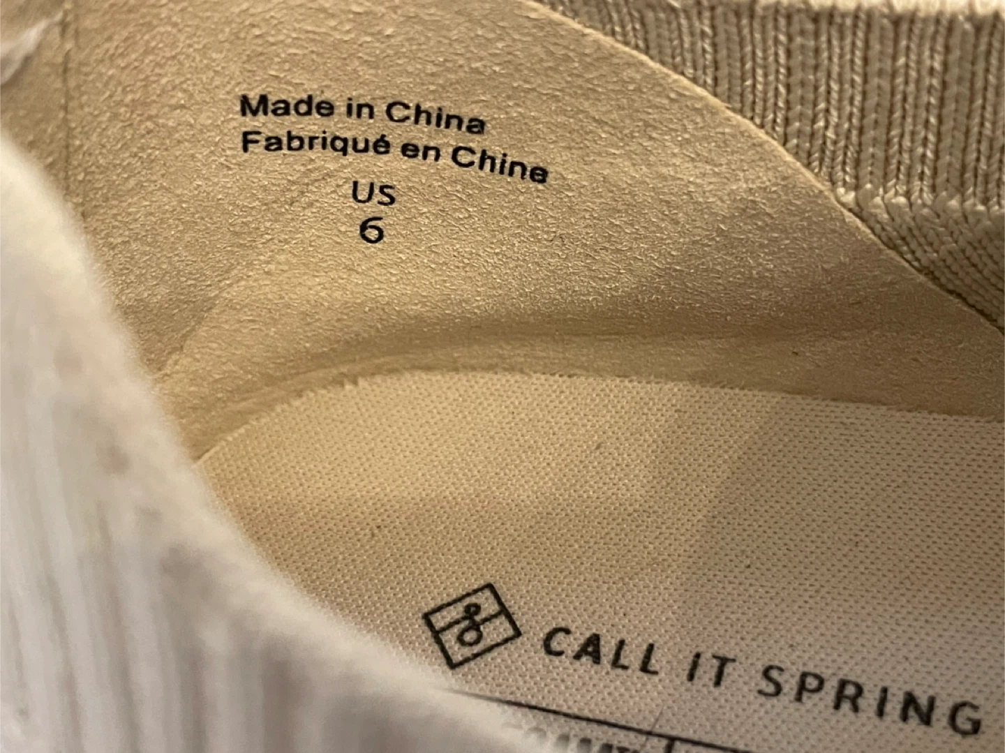 Call It Spring Beige Slip-On Sneakers - Size 6 - photo 4