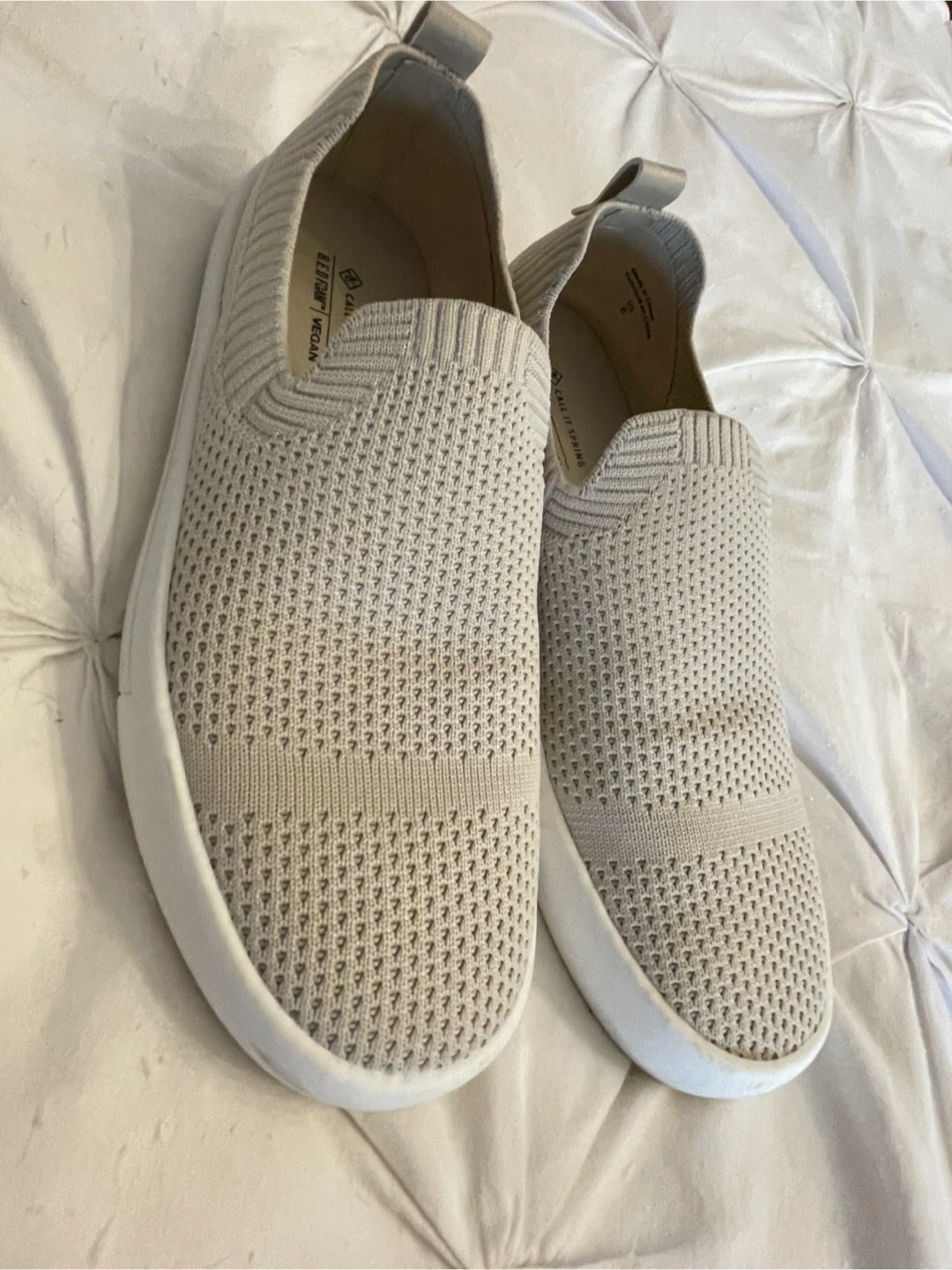 Call It Spring Beige Slip-On Sneakers - Size 6 - photo 2