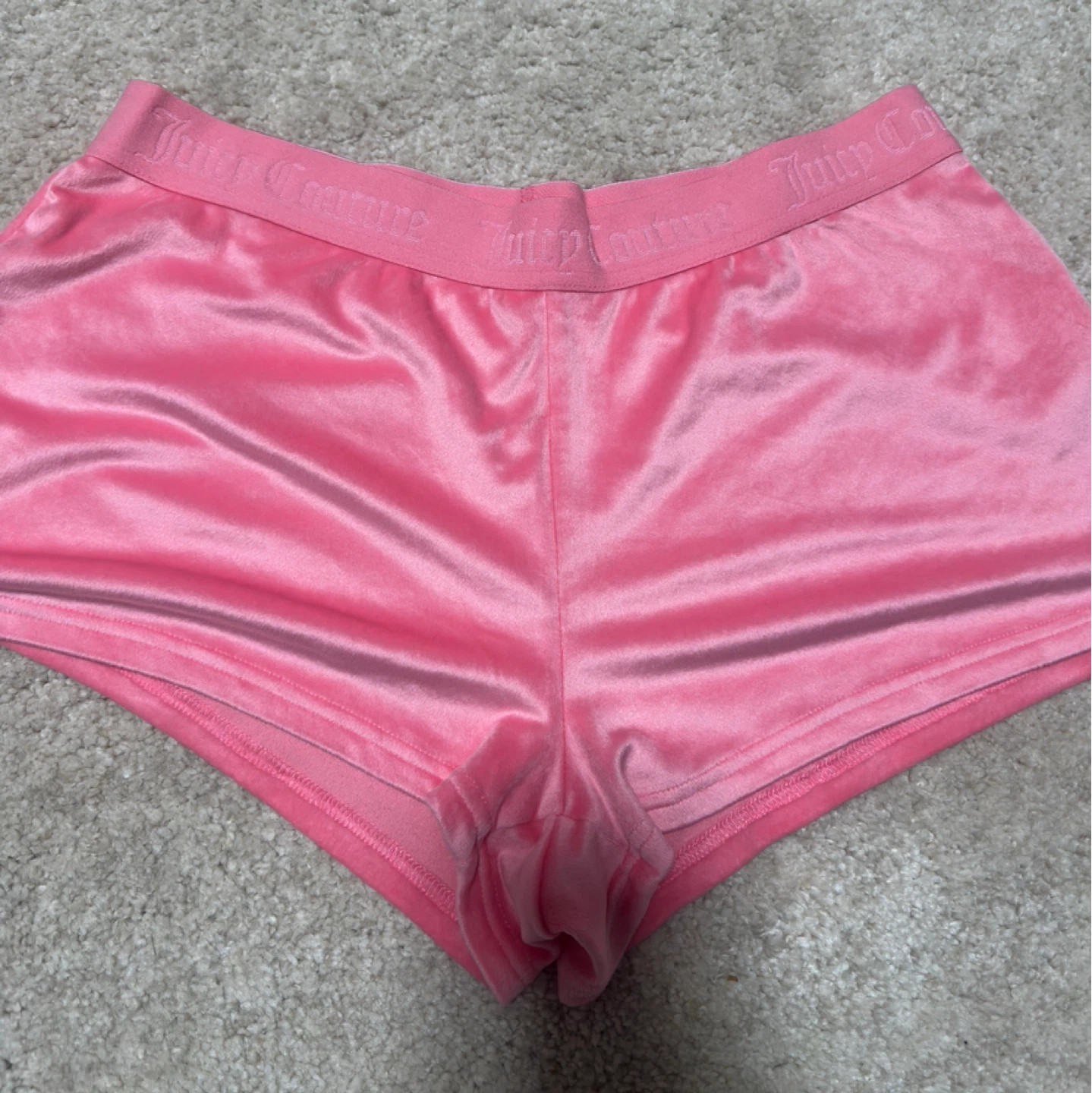 Juicy Couture Pink Velour Shorts, Size L - photo 3