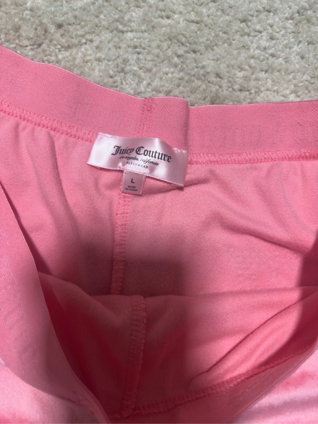 Juicy Couture Pink Velour Shorts, Size L - photo 4