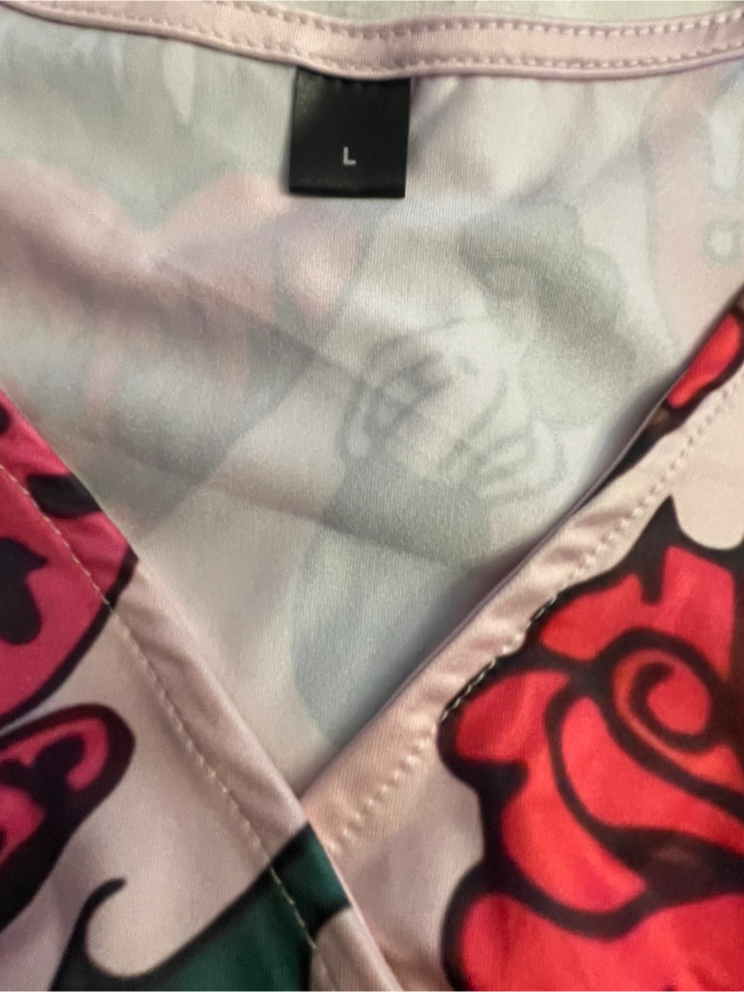 Shein Pink Floral Tattoo Print Dress - Size L - photo 2