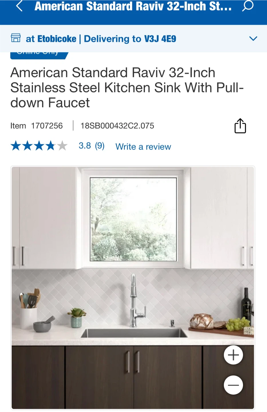 32” stainless steel dual mount sink - photo 5