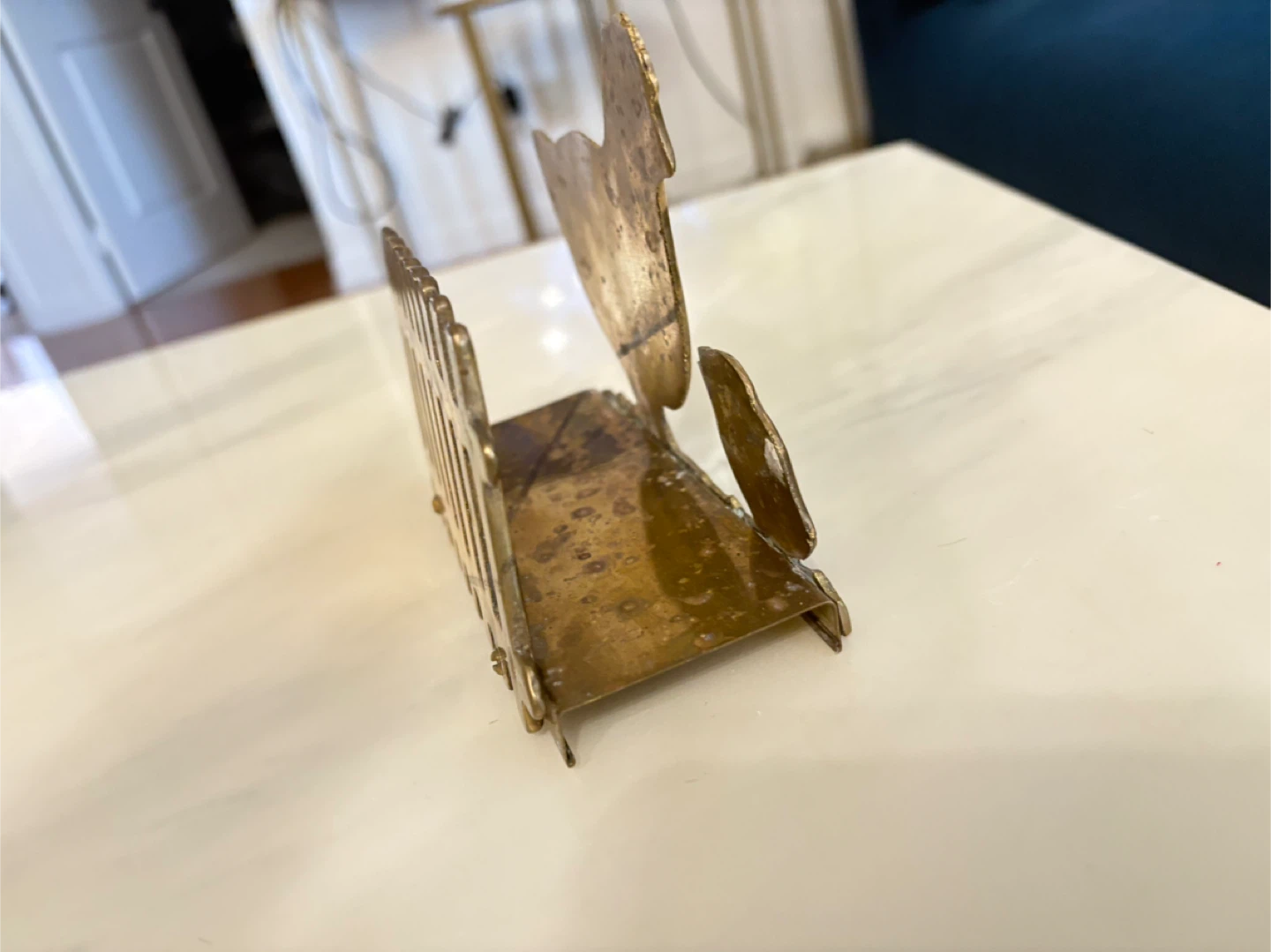 Vintage Brass Chicken and Chick Figurine - photo 5