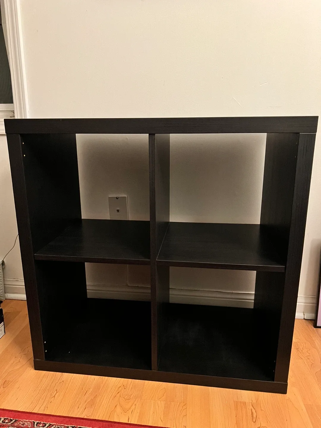 Black 4-Cube Storage Shelf