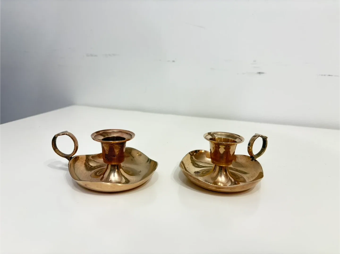 Pair of Vintage Copper Candlestick Holders image indicator(3)