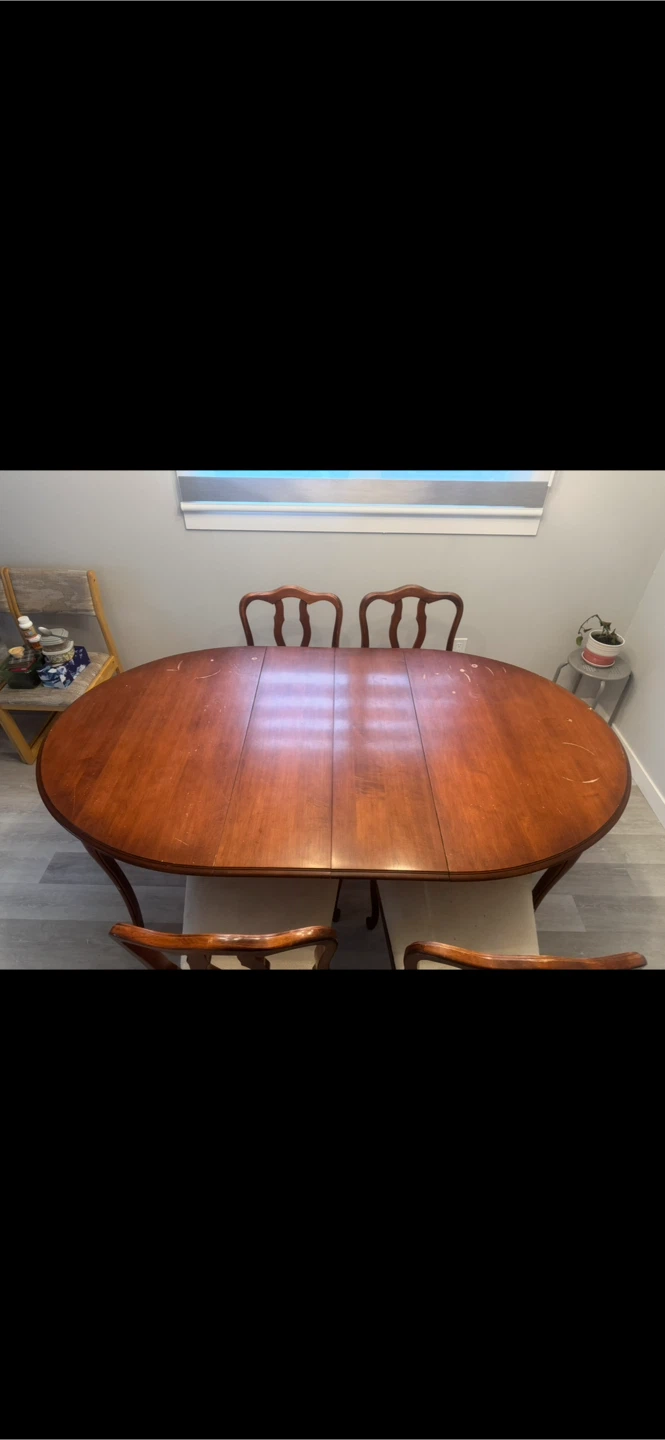 Oval Wooden Dining Table with 4 Chairs - photo 2