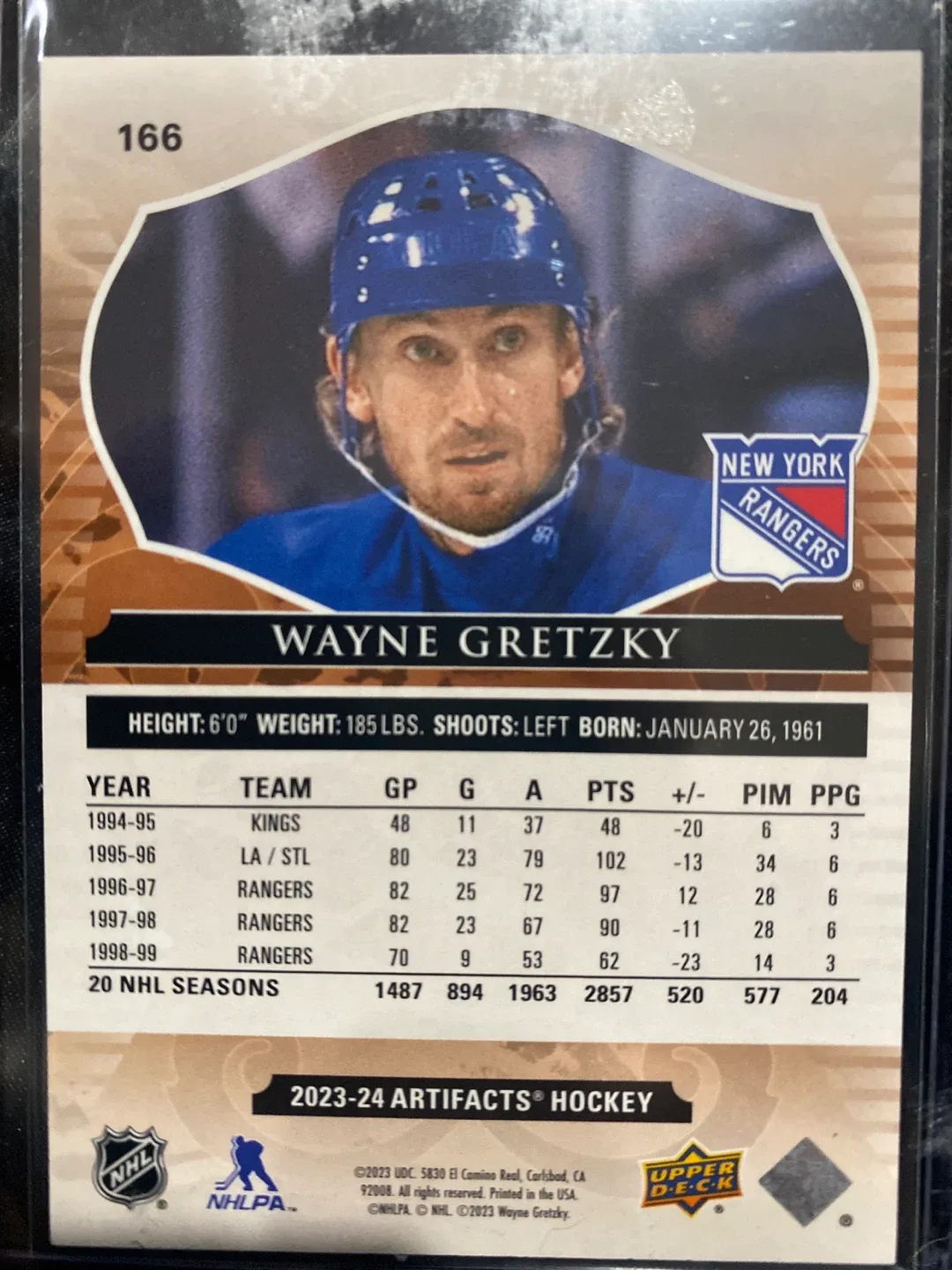 Wayne Gretzky Artifacts Hockey Card image indicator(2)