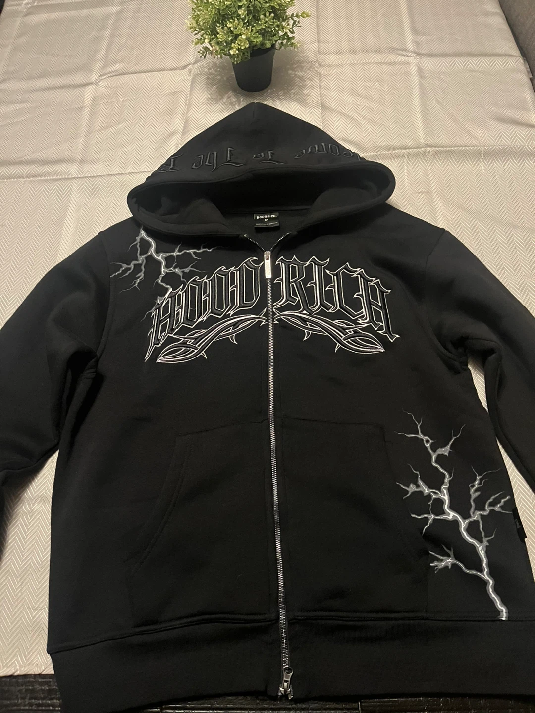 Hoodrich Black Full Zip Hoodie - Size M - photo 2