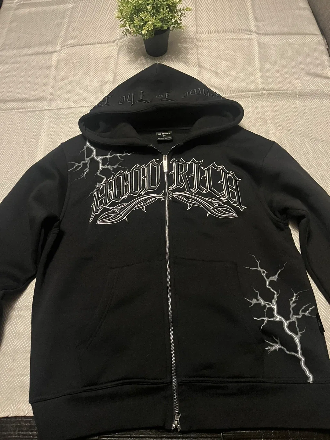 Hoodrich Black Full Zip Hoodie - Size M image indicator(2)