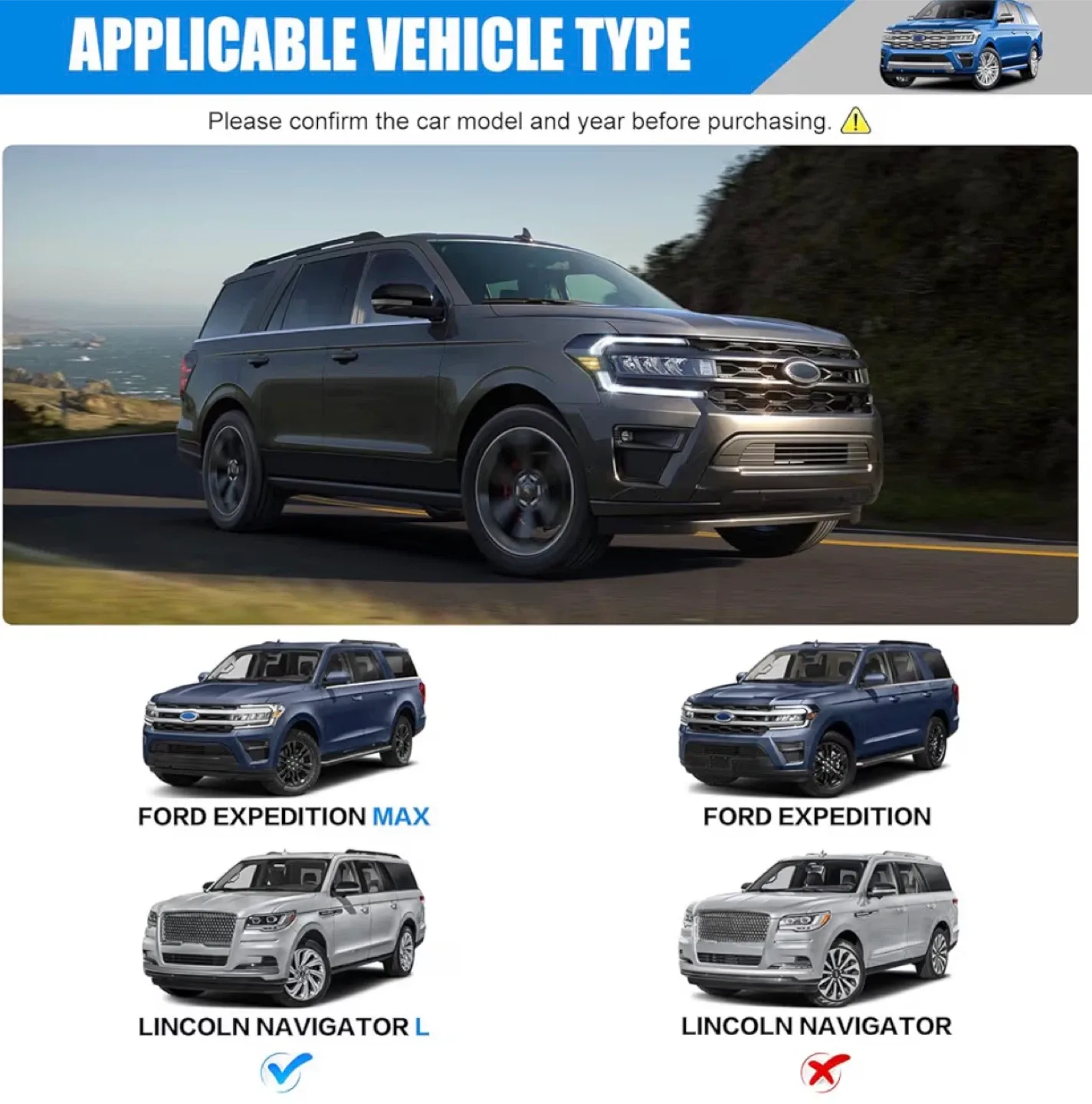 2018-2024 Ford Expedition Max/Lincoln Navigator L Cargo Mat image indicator(7)