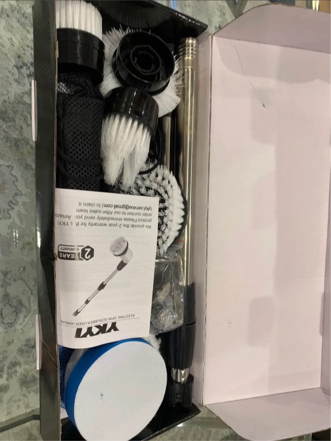 YKYI Cleaning Brush ANS-8051 Electric Spin Scrubber image indicator(2)