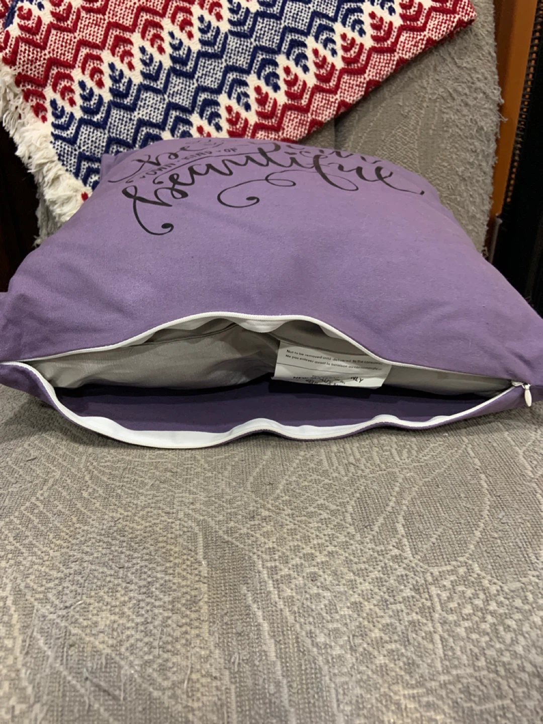 Decorative Purple Throw Pillow - photo 3