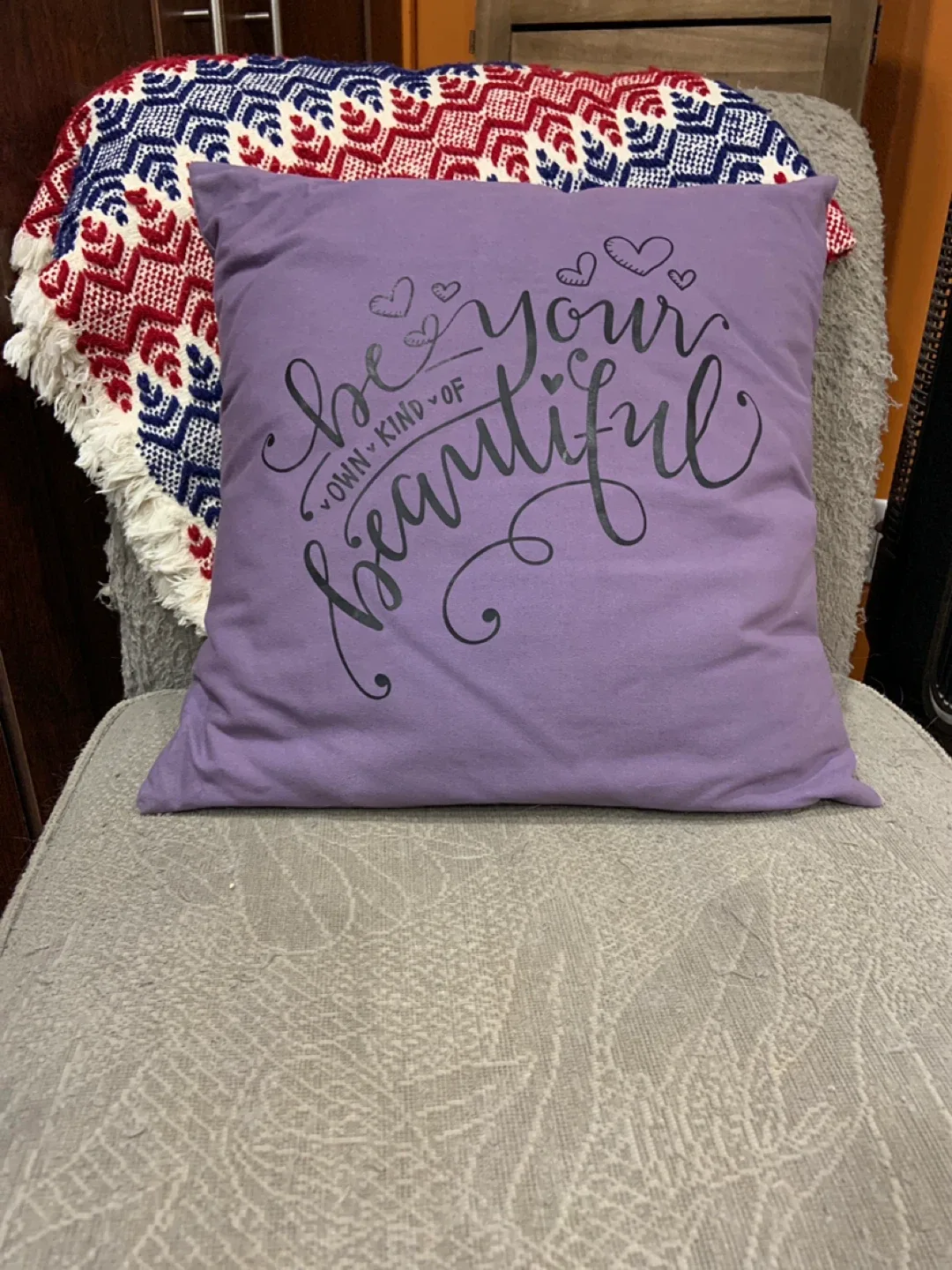 Decorative Purple Throw Pillow