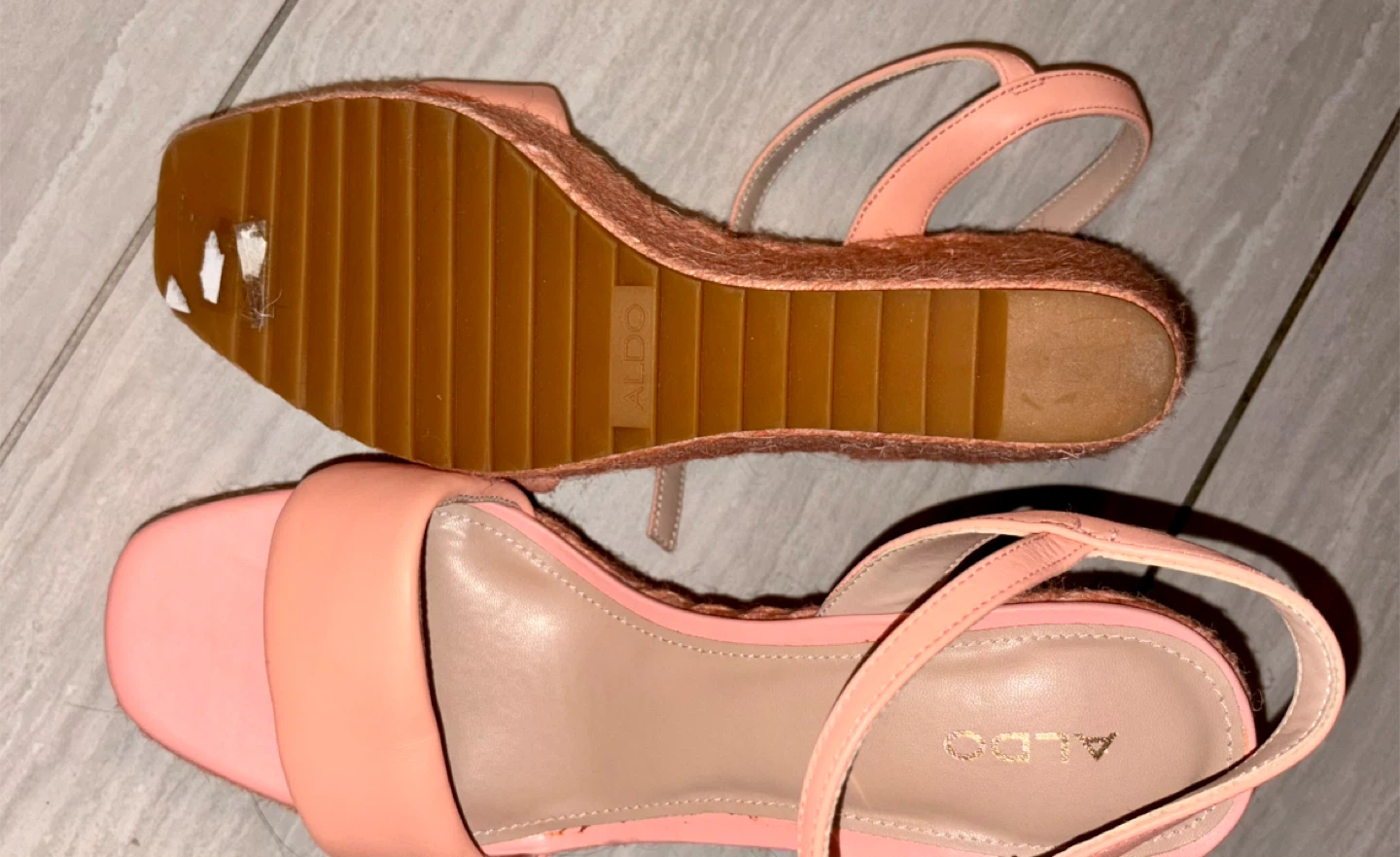 Aldo Pink Wedge Sandals - Size 10 - photo 4