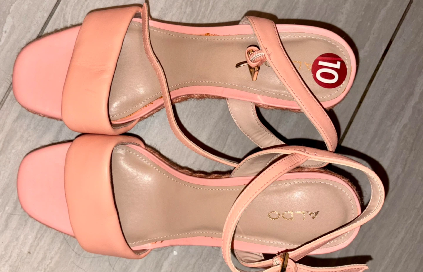 Aldo Pink Wedge Sandals - Size 10 - photo 5