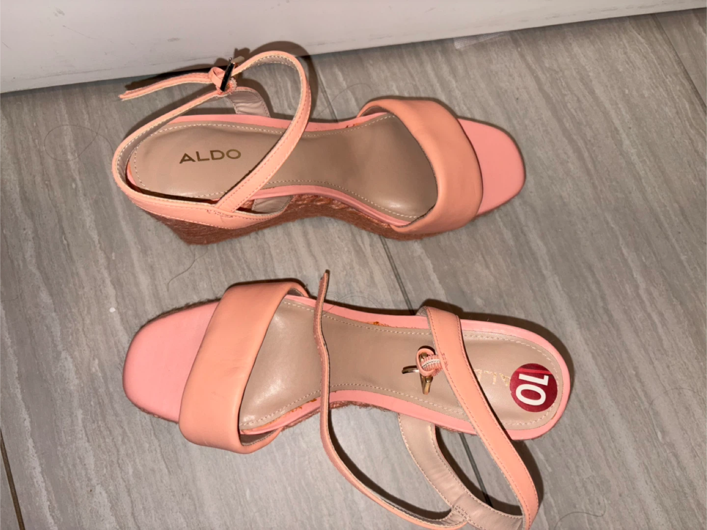 Aldo Pink Wedge Sandals - Size 10 - photo 2