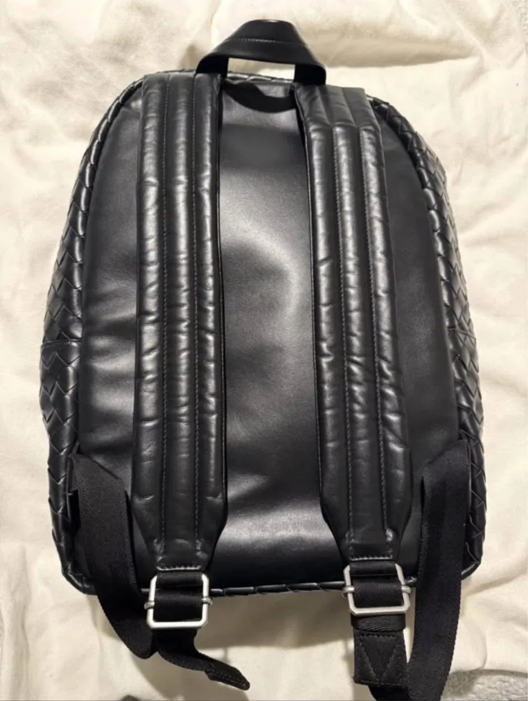 Bottega Veneta Intrecciato Black Backpack image indicator(6)