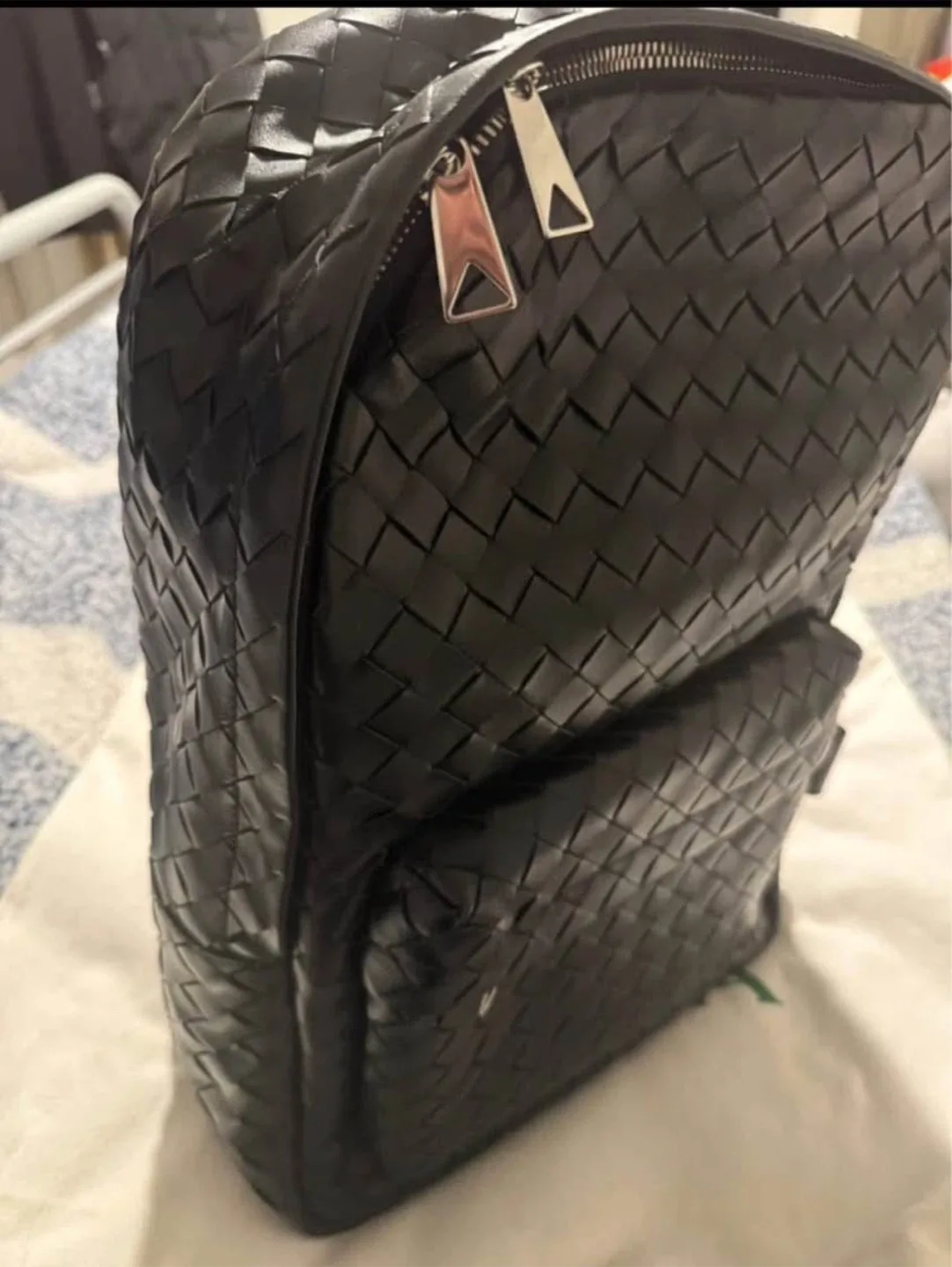 Bottega Veneta Intrecciato Black Backpack image indicator(4)