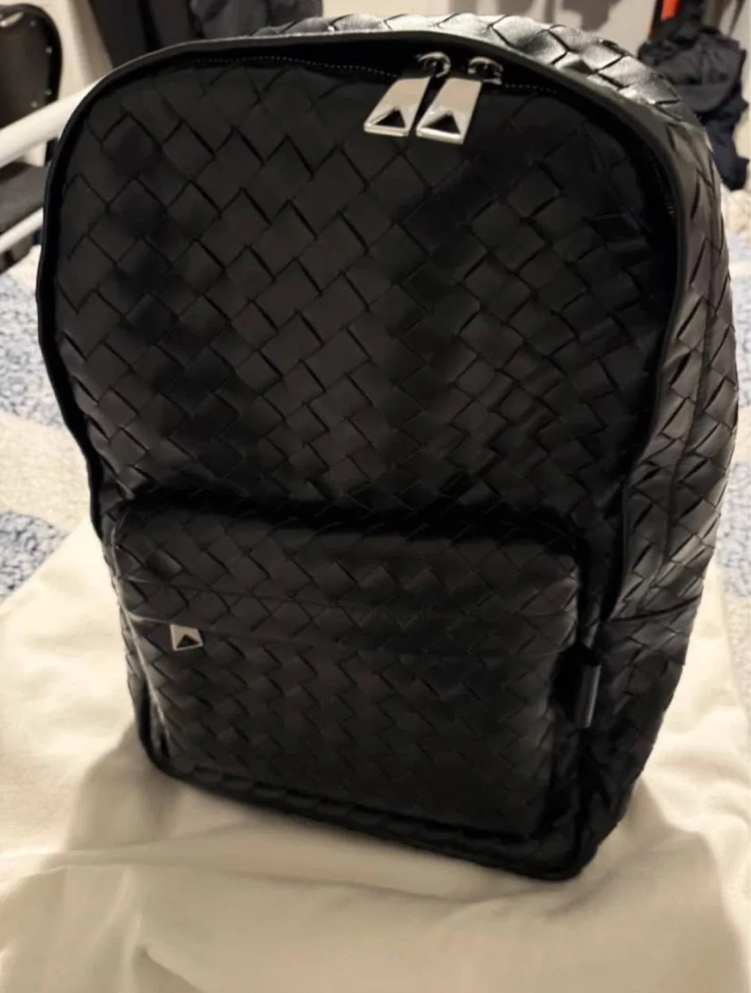 Bottega Veneta Intrecciato Black Backpack image indicator(7)