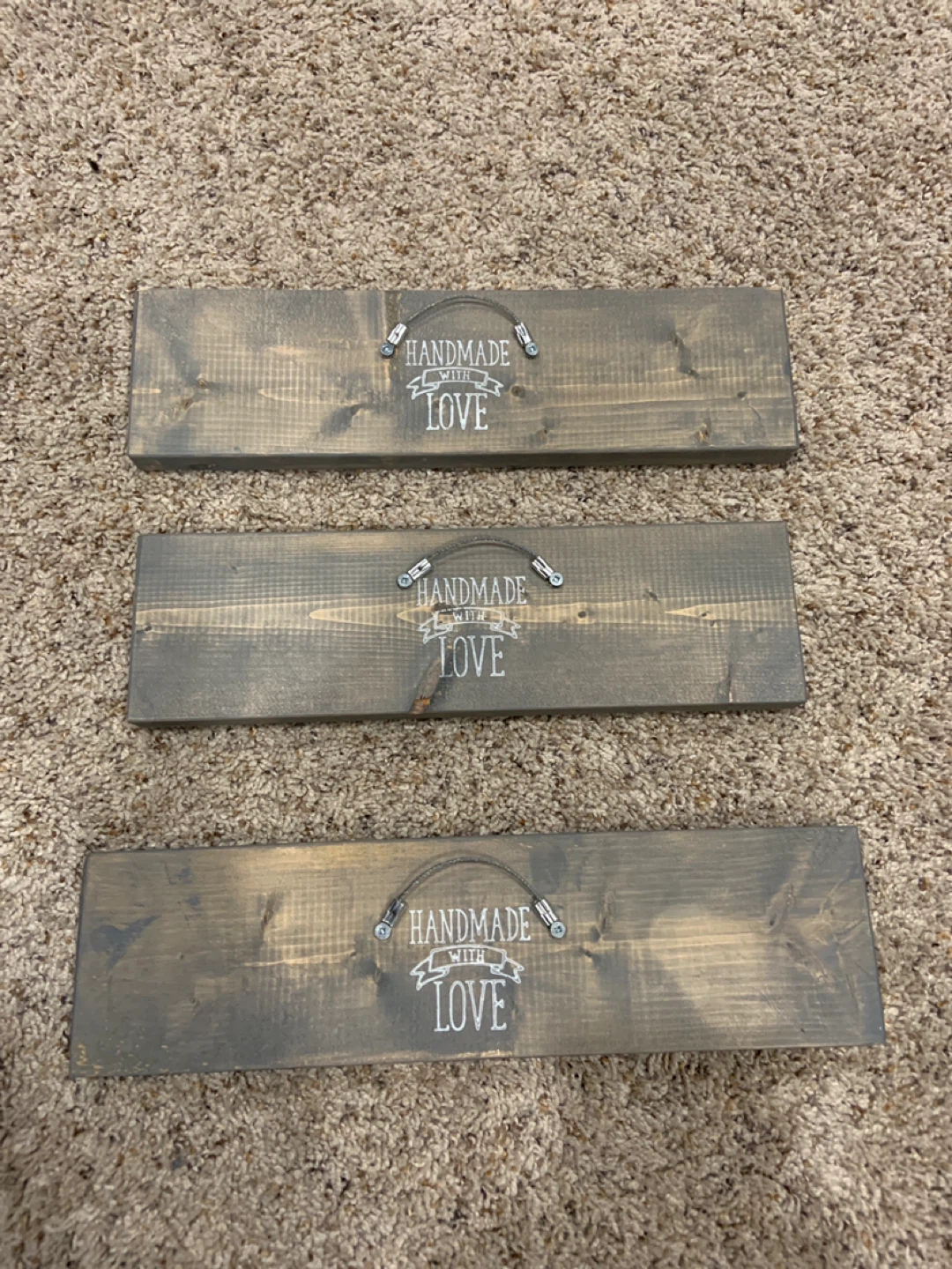 Handmade Wood Signs - Set of 3 - photo 2