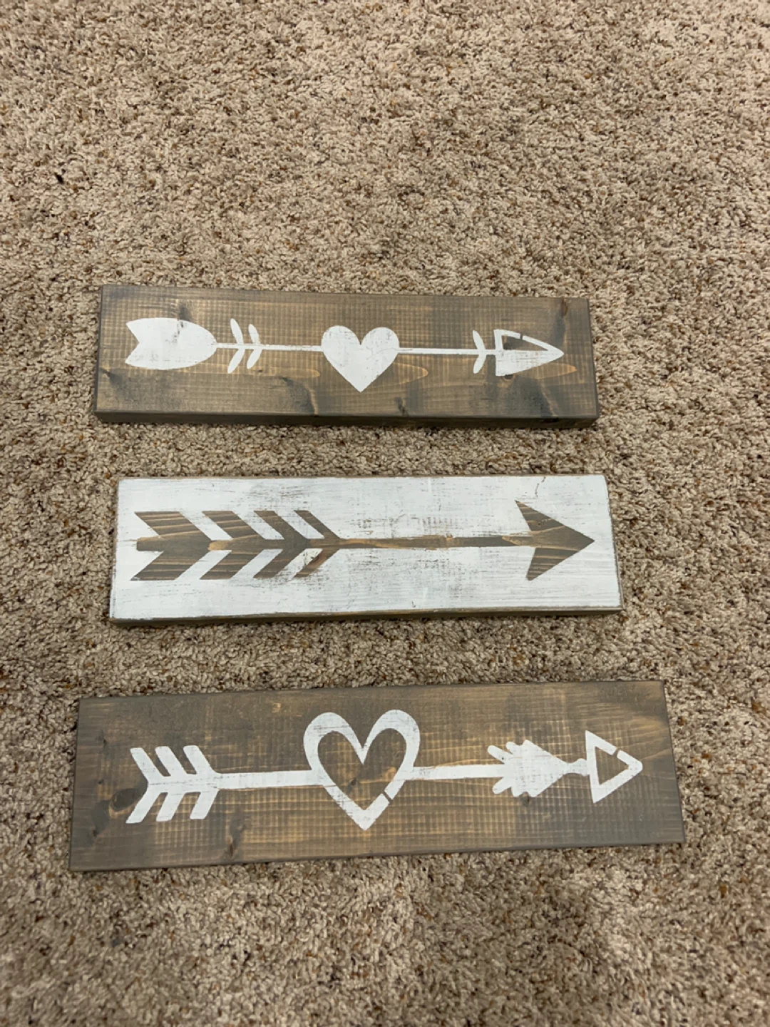 Handmade Wood Signs - Set of 3