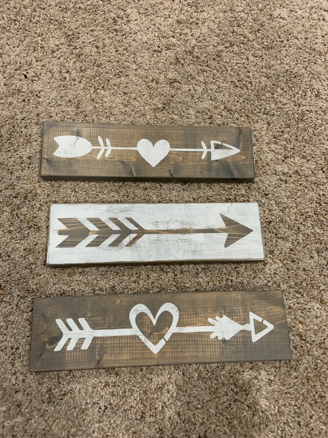 Handmade Wood Signs - Set of 3