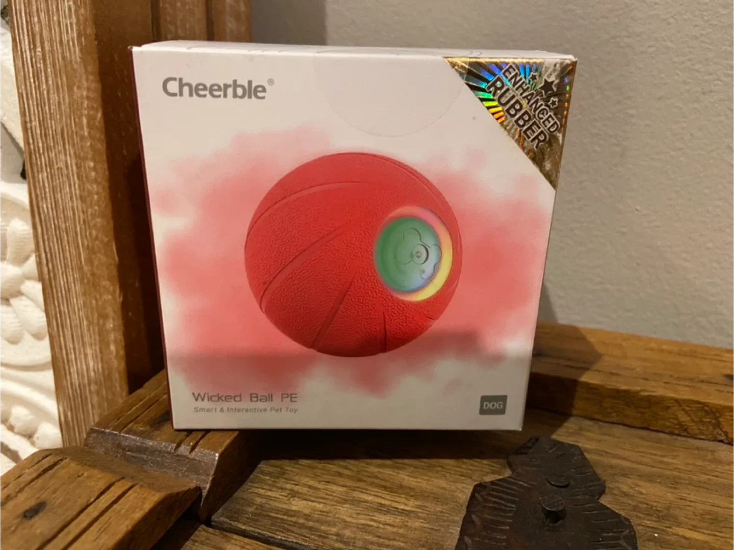 New Cheerble Wicked Ball PE Interactive Dog Ball Red image indicator(4)