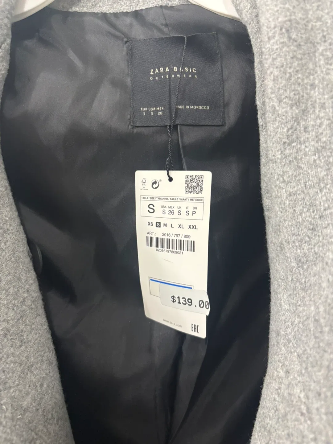 Women’s Zara small wool coat -$100 image indicator(5)