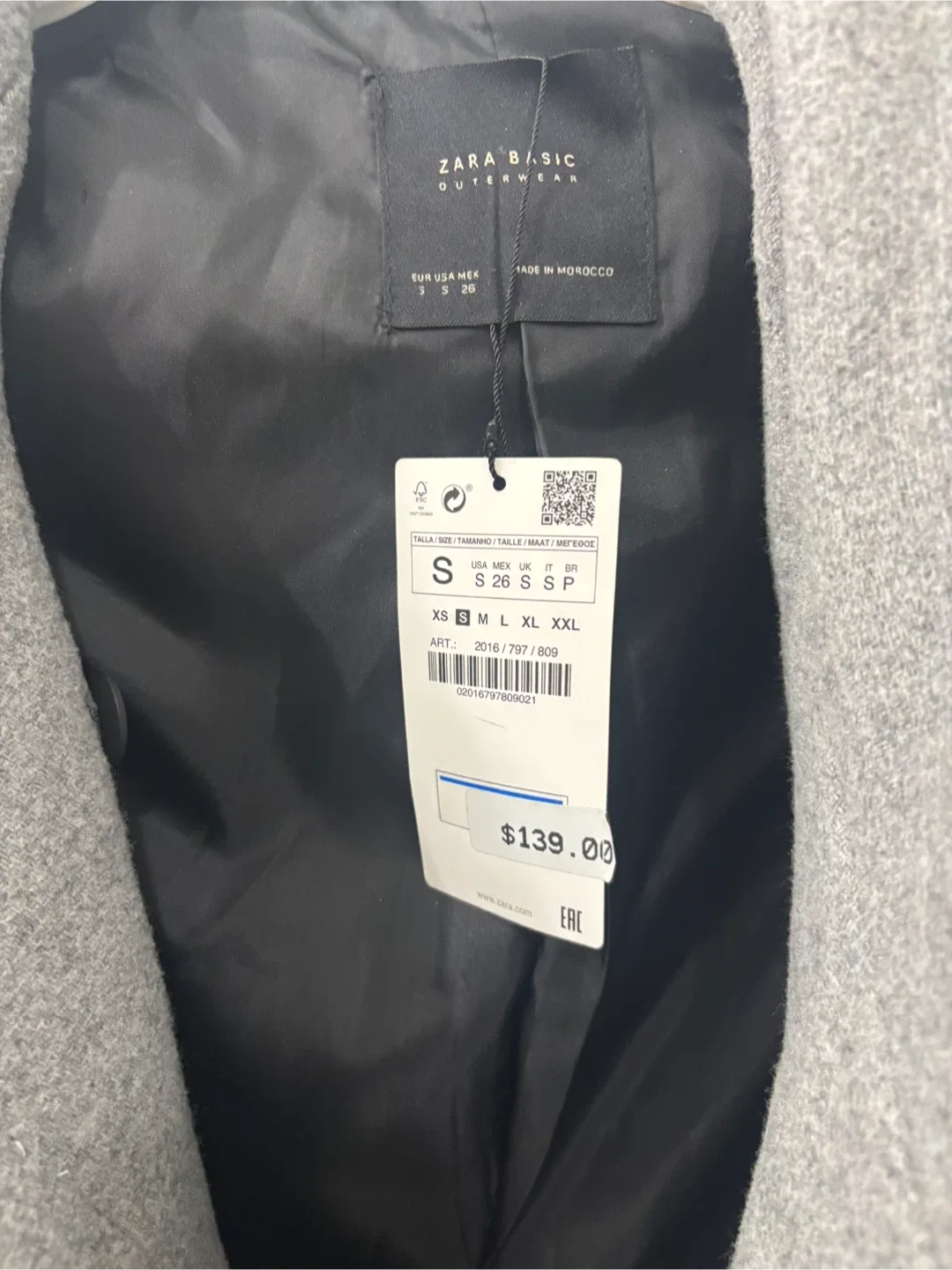 Women’s Zara small wool coat -$100 image indicator(4)