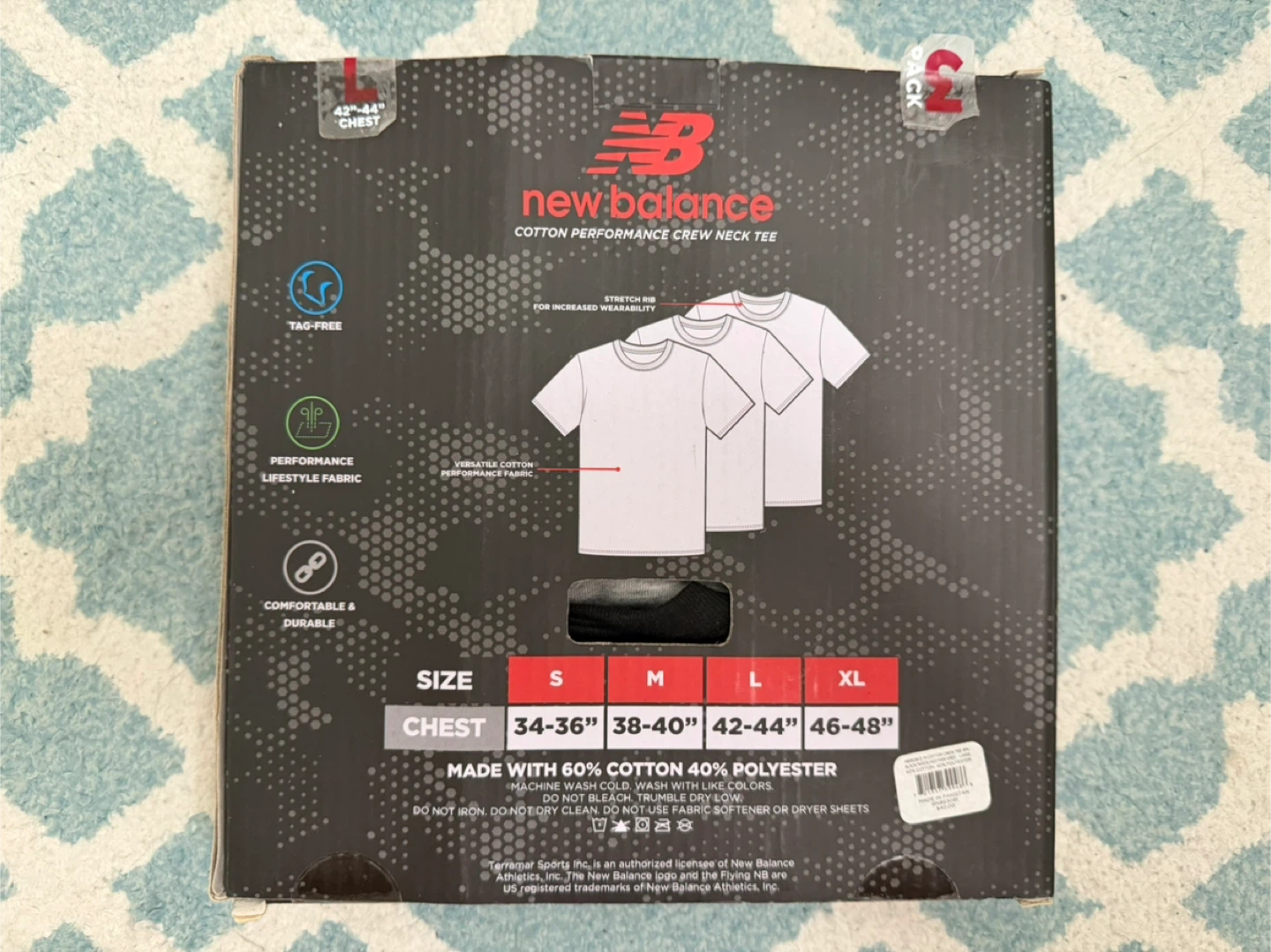 New Balance Cotton Performance Crew Neck Tee - Size L 3pack - photo 2