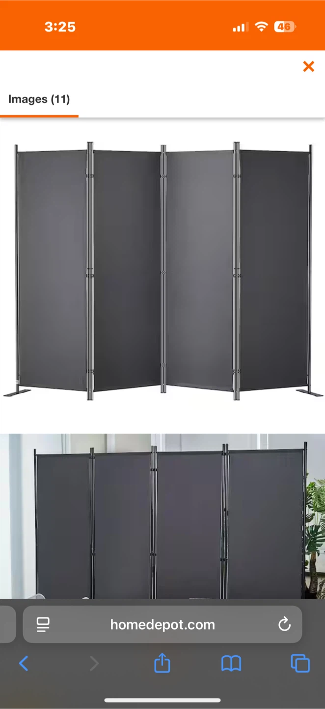 VEVOR 4-Panel Black Room Divider