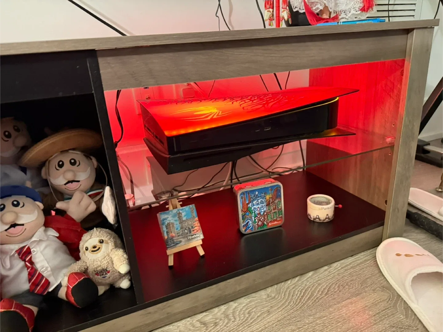 TV Stand with LED Lighting image indicator(3)