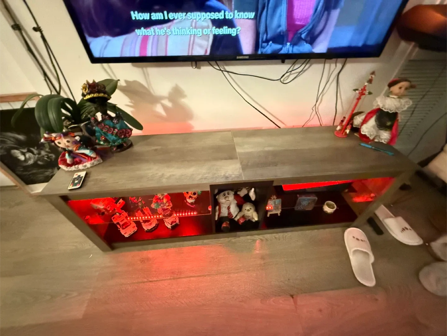 TV Stand with LED Lighting image indicator(2)