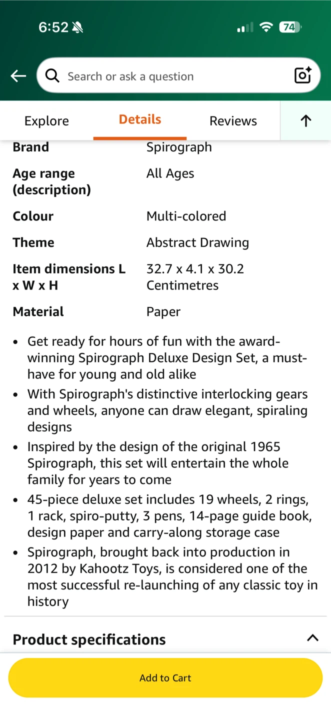 Spirograph Deluxe Design Set - Like New! - photo 3