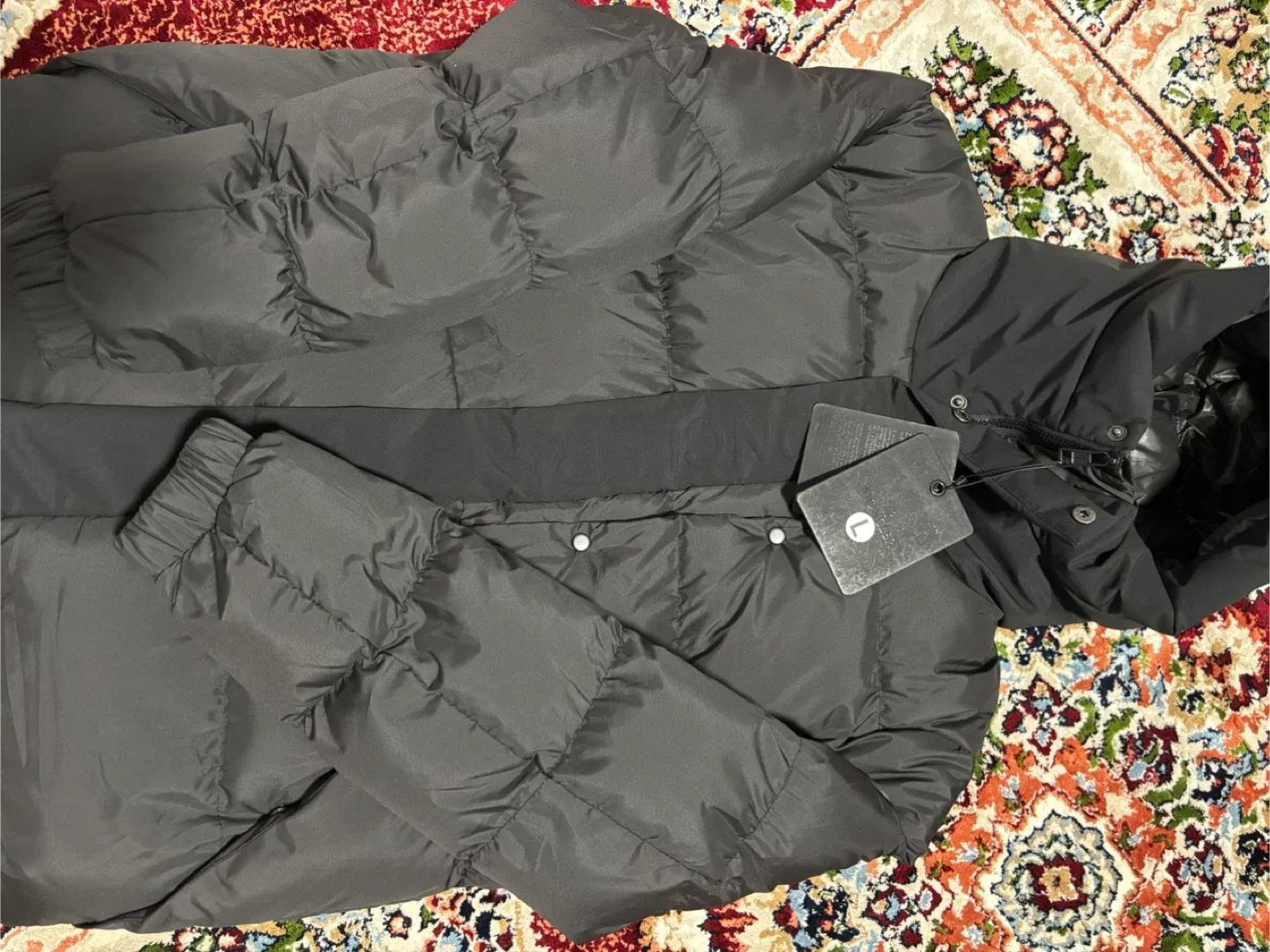Moncler Black Padded Down Jacket - Size L image indicator(2)