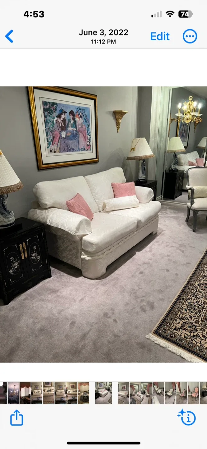 2 and 3 White Sofa set 7.95 or best Ofer