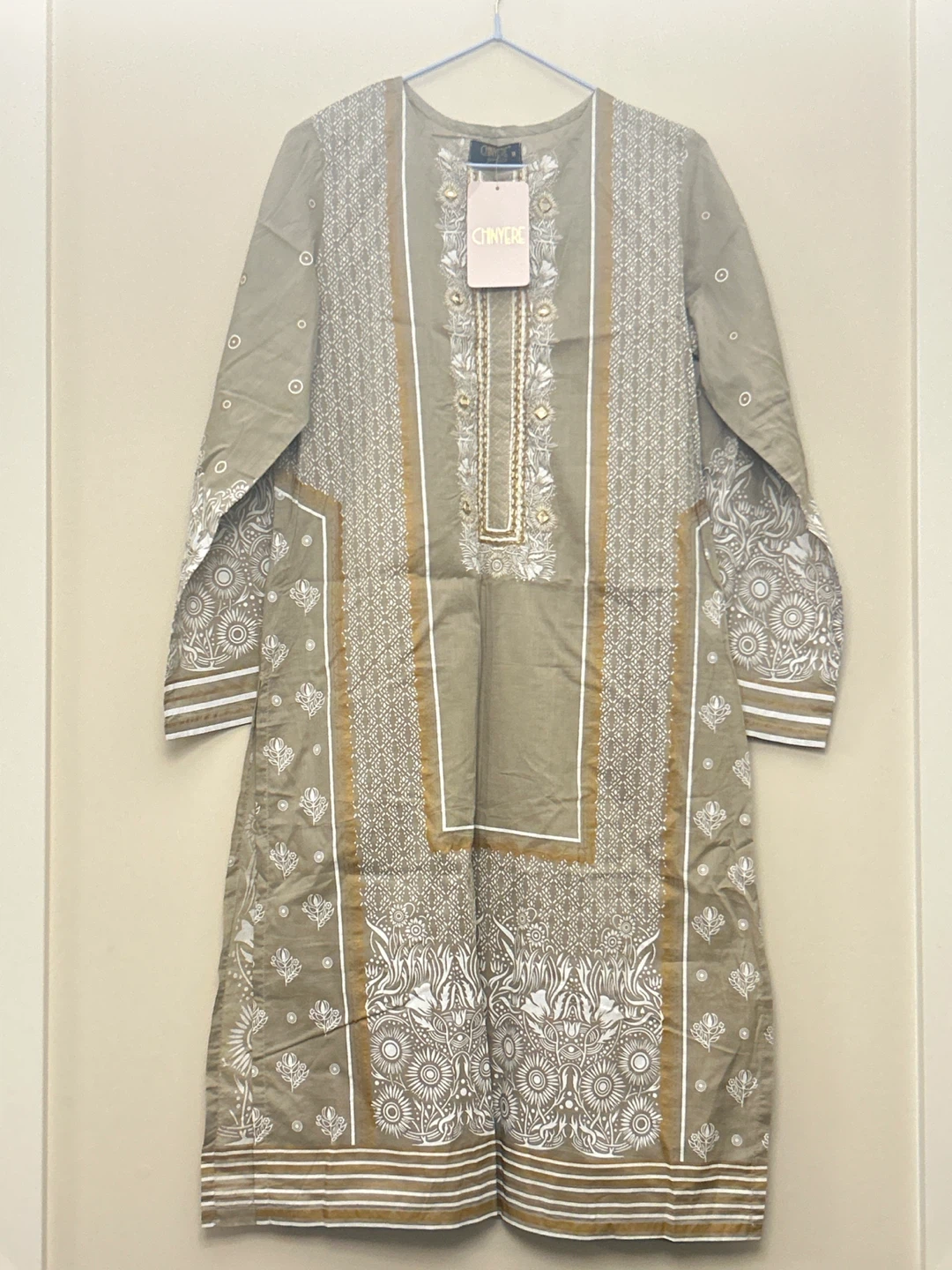 Chinyere Beige Embroidered Kurta - New! - photo 3