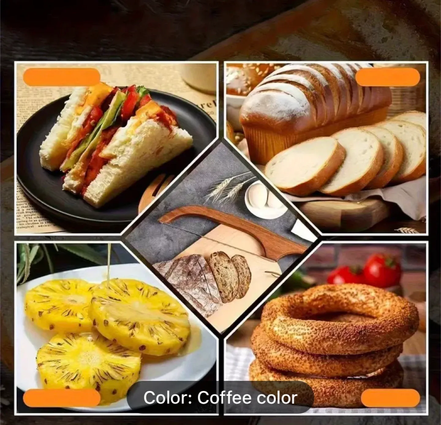 Coffee Color Bread Knife