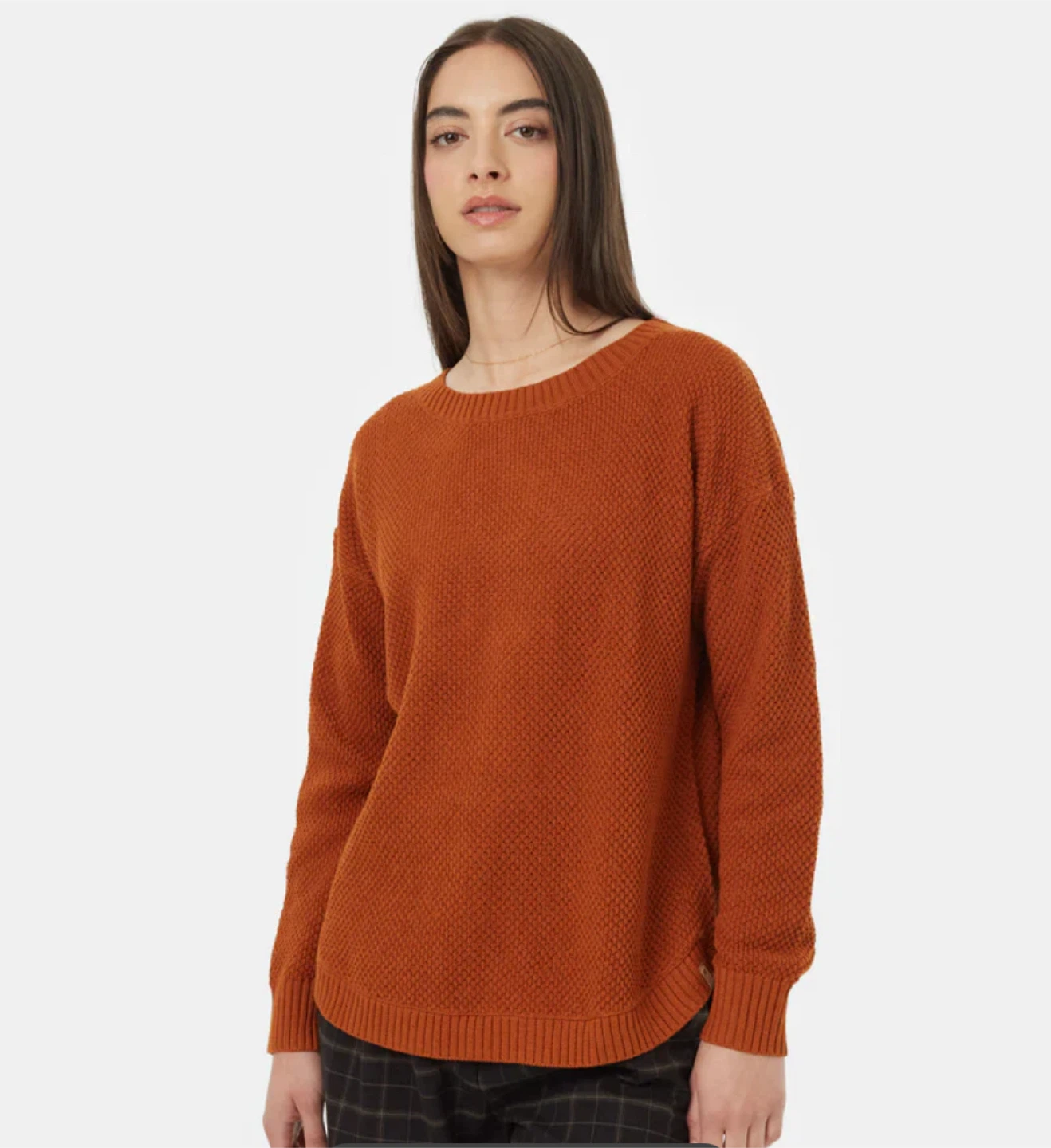 NEW! Orange Knit Drop Shoulder Sweater - 2XL