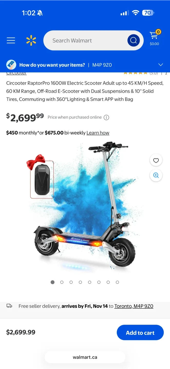 Circooter Raptor Pro 1600W Electric Scooter image indicator(2)