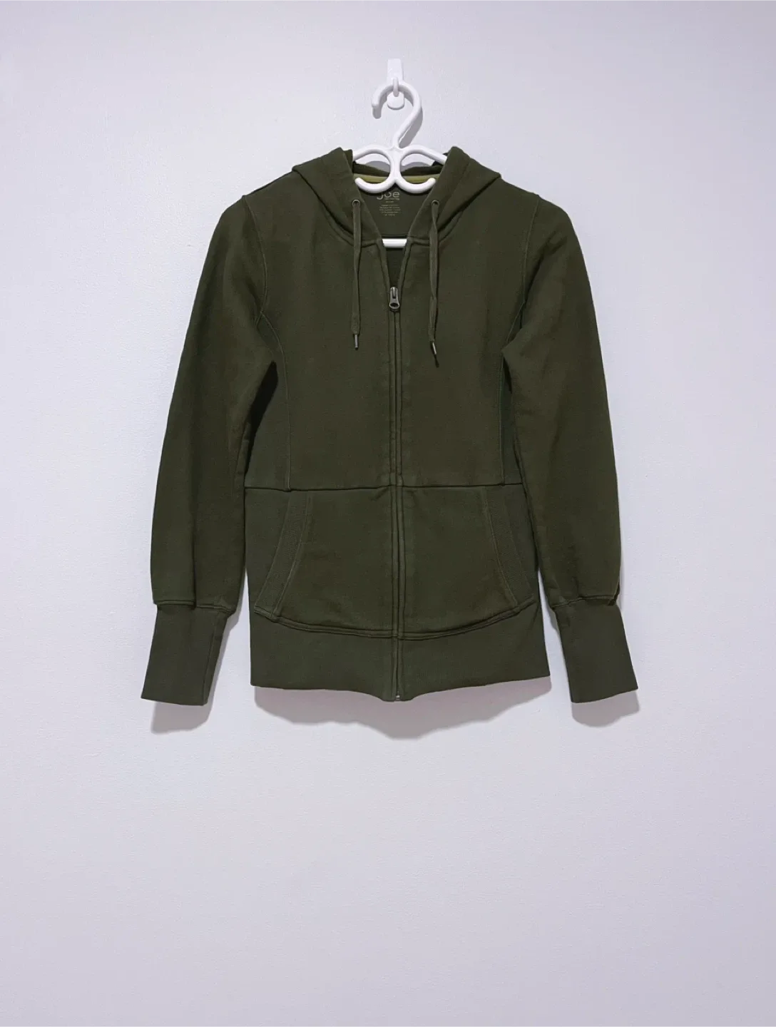 Joe Fresh Olive Green Zip-Up Hoodie - Size M thumbnail
