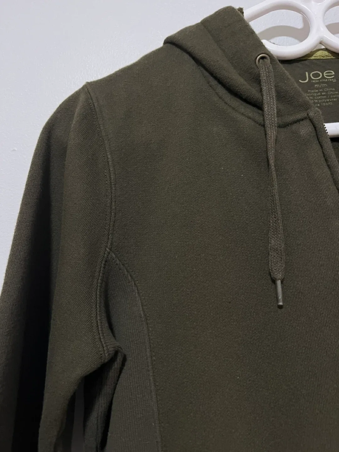 Joe Fresh Olive Green Zip-Up Hoodie - Size M image indicator(3)