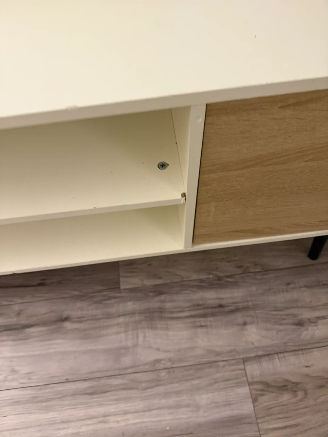 White & Wood TV Stand image indicator(4)