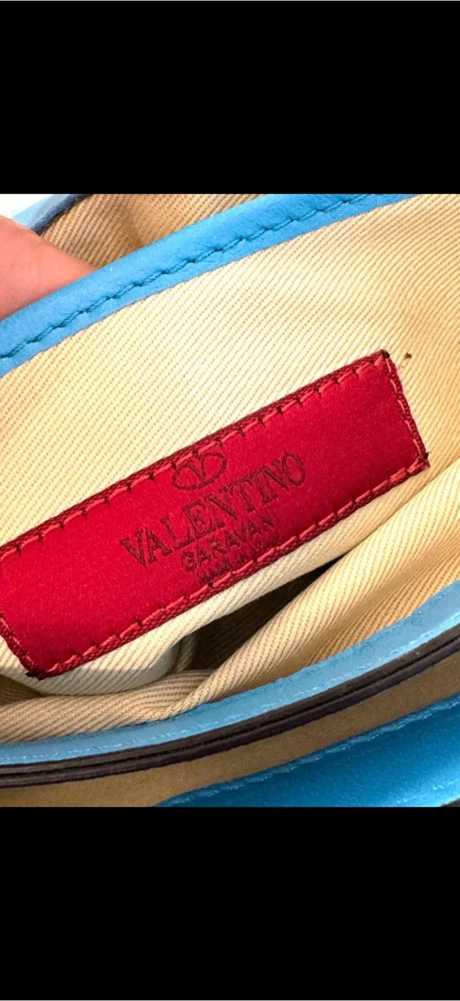 Valentino Garavani Blue Leather Shoulder Bag image indicator(2)