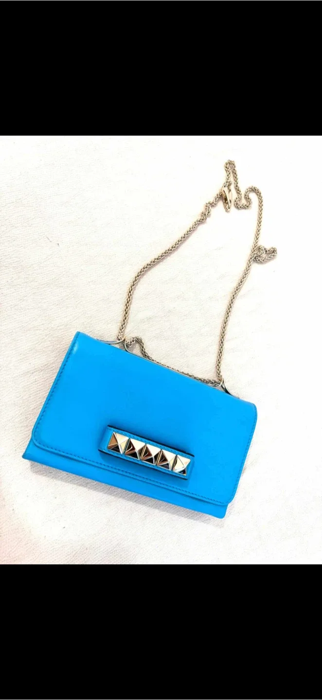 Valentino Garavani Blue Leather Shoulder Bag image indicator(4)