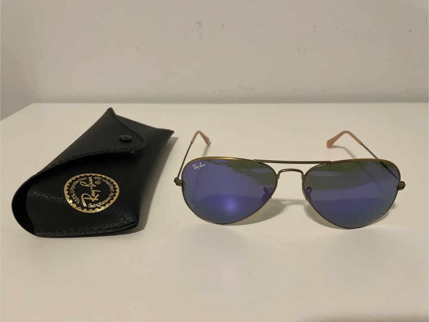 Ray-Ban Aviator Sunglasses - Purple Lenses