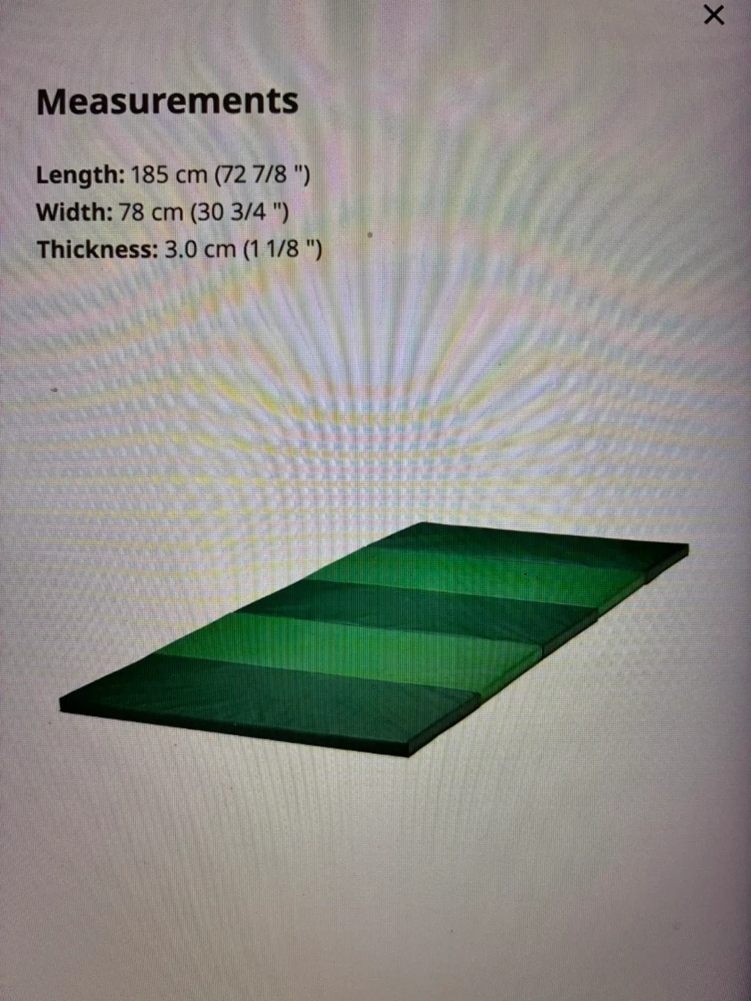IKEA PLUFSIG Folding Gym Mat - Green*1 Red*1 image indicator(3)