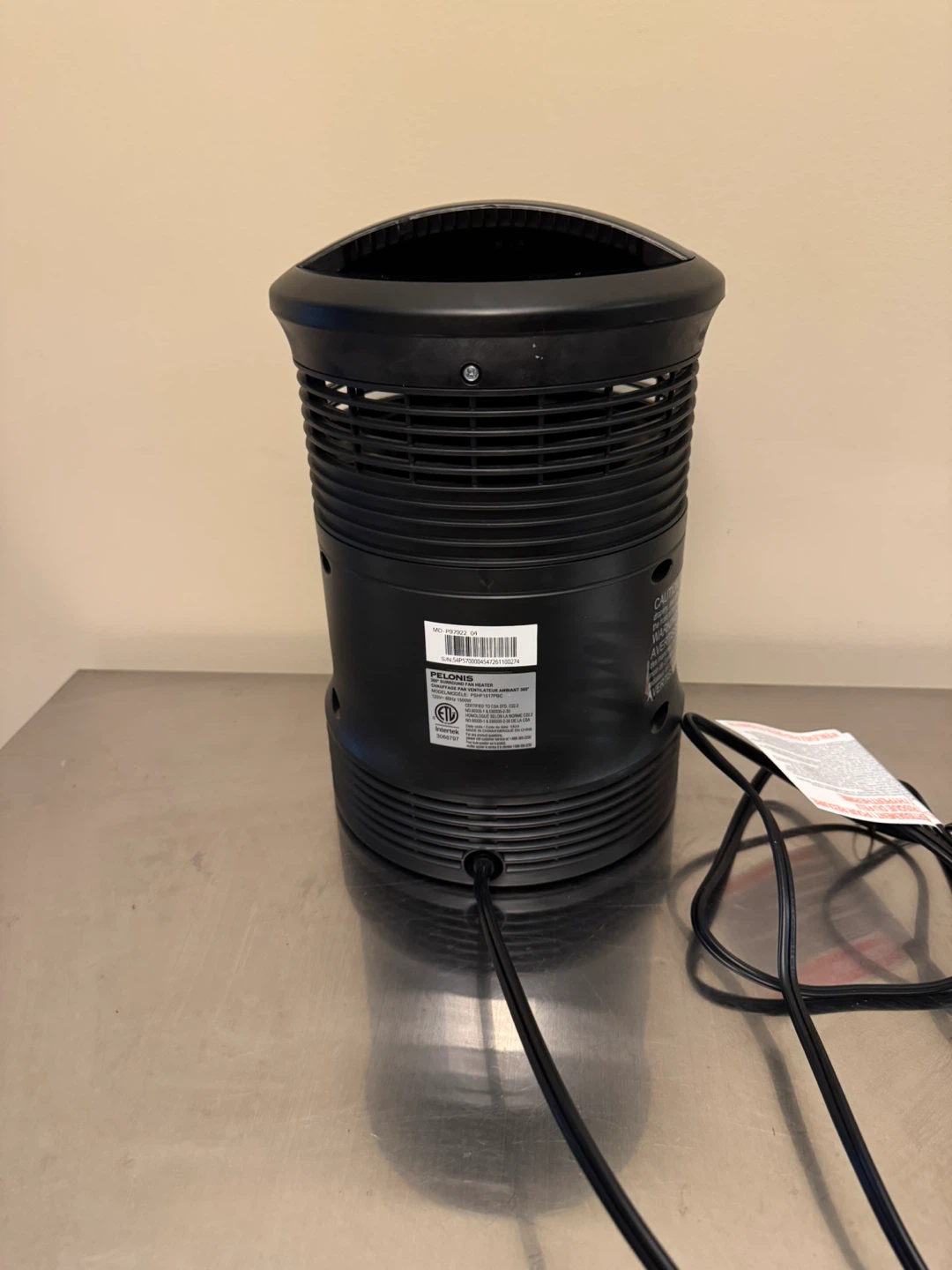 Pelonis 360° Surround Fan Heater - Like New - photo 2