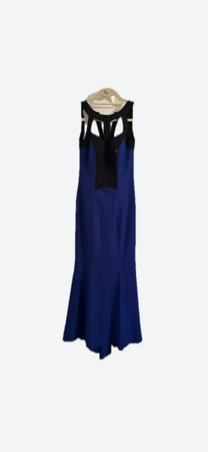 Blue & Black Sleeveless Dress thumbnail