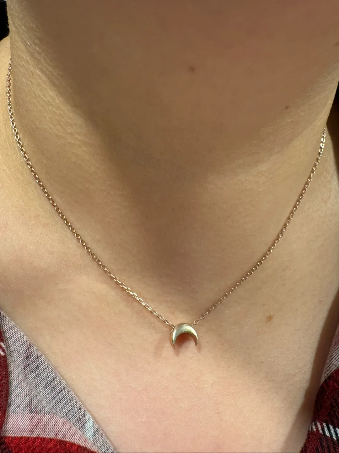 Rose Gold Crescent Moon Necklace thumbnail